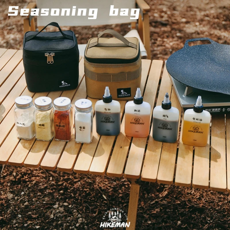 Outdoor Camping Barbecue Picnic Seasoning Bottle Storage Bag Portable Seasoning Refill Bottle Sealed Oil Bottle Storage Bag