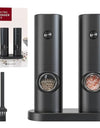 2Pcs Electric Salt And Pepper Grinder With Adjustable Coarseness Refillable Mill Battery Powered Kitchen Automatic Gadget