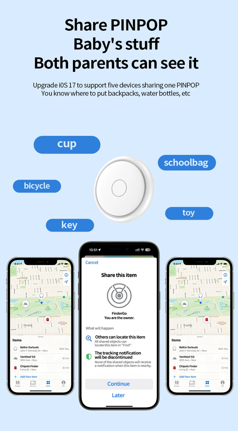 Mini Tracker Work With Find My APP Ultra Long Battery Life Mini Locator For Keys Pets Wallet Anti-Loss Device Smart Find