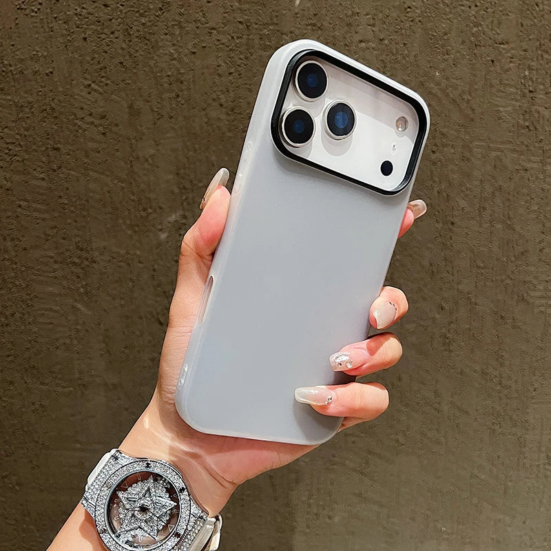 Luxury Candy Color Clear Matte Phone Case For iPhone 17 16 15 14 17 Air Shockproof Bumper Soft Jelly Cover