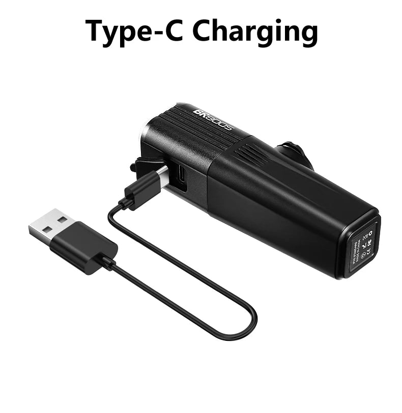 BR800S Bicycle Light 800LM Bike Light Battery replaceable Aluminum Front Lamp Type-C Charging Mtb Road Cycling Headlights