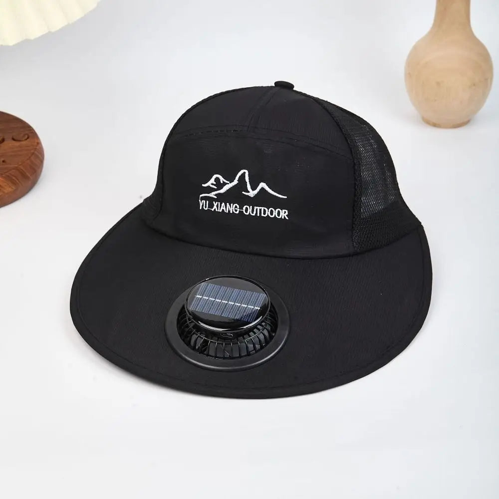 Solar Fan Baseball Cap With USB Charging