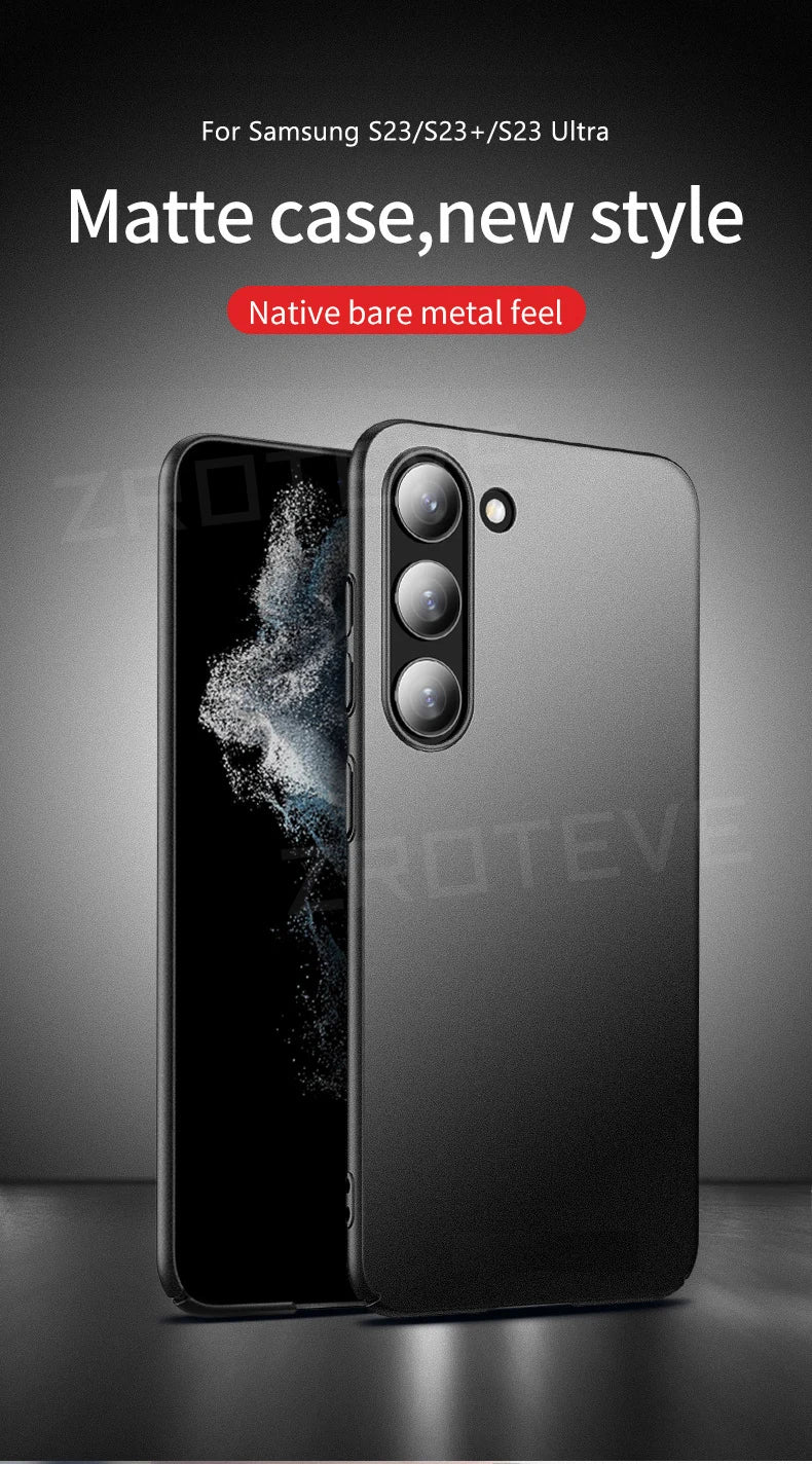 Zroteve Slim Matte Hard PC Case for Samsung Galaxy S26 Ultra / S25 Edge / S24 / S23 – Lightweight Protective Cover