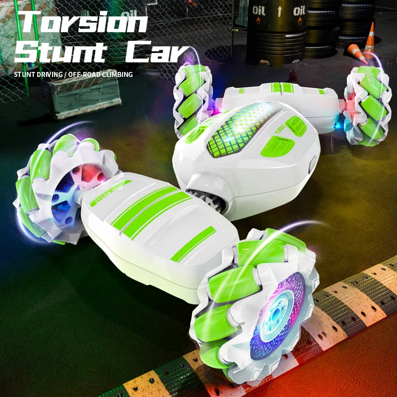 RC Stunt Car With Music Lights Double Remote Control 360° Degree Rotation Off Road Kids Rc Drift Car Toy
