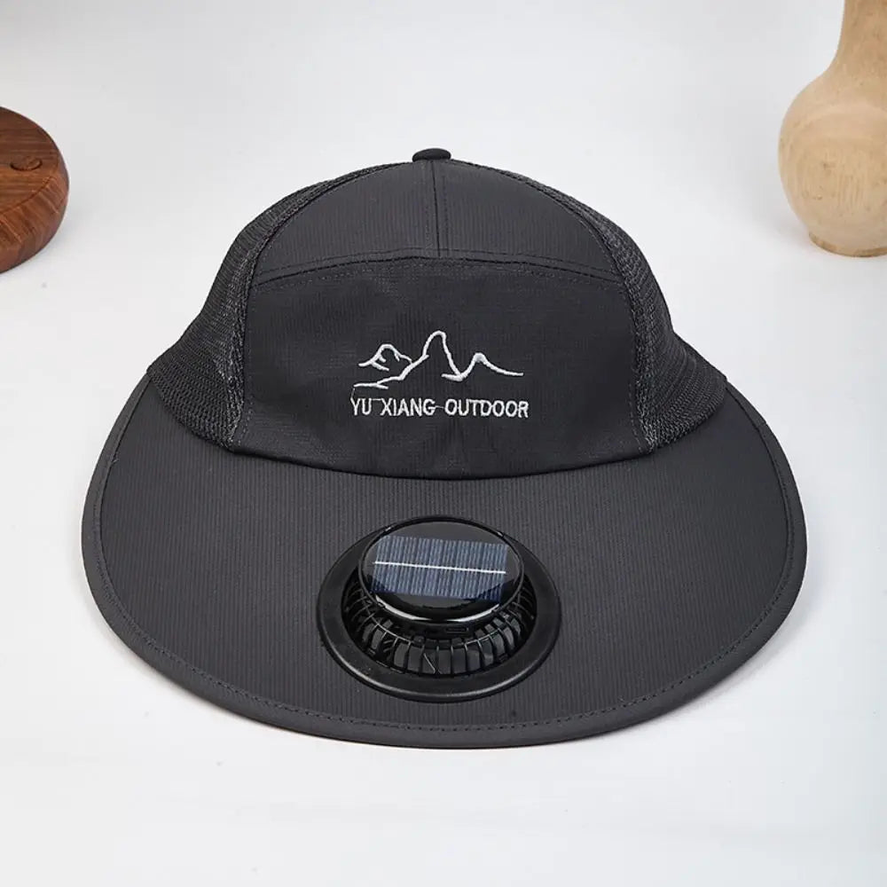 Solar Fan Baseball Cap With USB Charging
