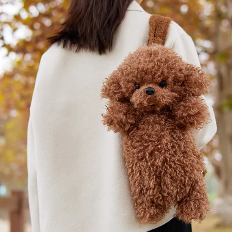 Mini Calico Cat Plush Backpack Soft Shoulder Bag