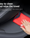 For Tesla Model Y Car Front seat Track protection cover Rear door sill anti kick plate Interior Decoration Refit Accessories