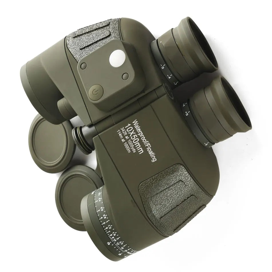 Binoculars 10x50 Professional Powerful Telescope Marine Waterproof With Compass Rangefinder Hunting Hiking Camping Navigation