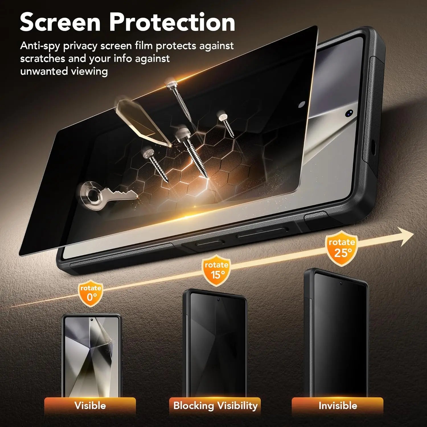 For Samsung Galaxy S25 Ultra Case with Strong  MagSafe Durable Shockproof Phone Case Includes Privacy Screen Protector