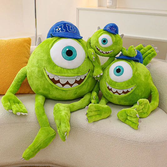 Kawaii Big Eye Monster Plush Toy with Hat Soft Stuffed Doll Pillow