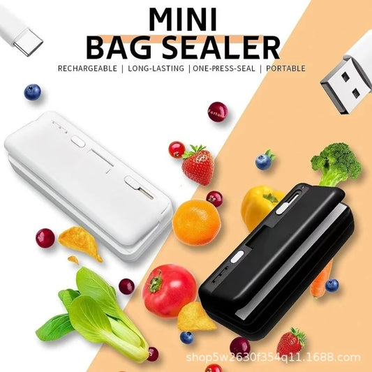 Mini Rechargeable Heat Bag Sealer – Portable Handheld Plastic Bag Sealing Machine for Food Storage & Packaging