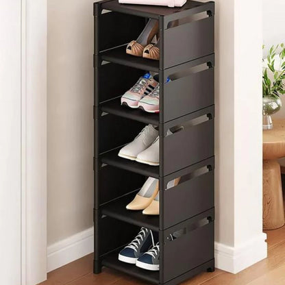 5/6/7/8-Tier Adjustable Shoes Storage Rack Stackable Shoe Cabinet Wall Corner Multiple Layers Modern Freestanding Shoe Organizer