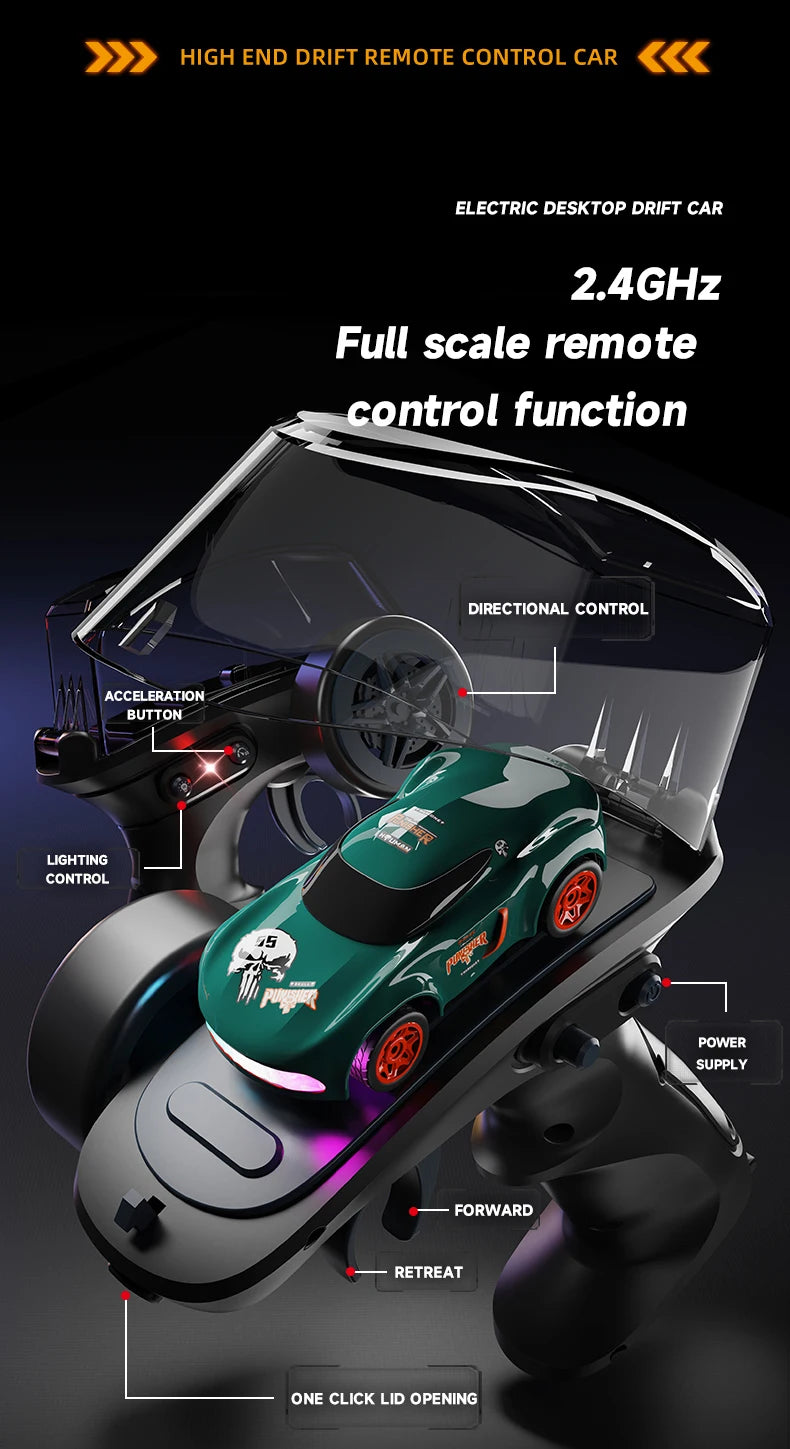 2.4G Drift Rc Car 4WD Remote Control Car Four Wheel Drive Radio Controlled Mini GTR Racing Model Boy Toy Gift