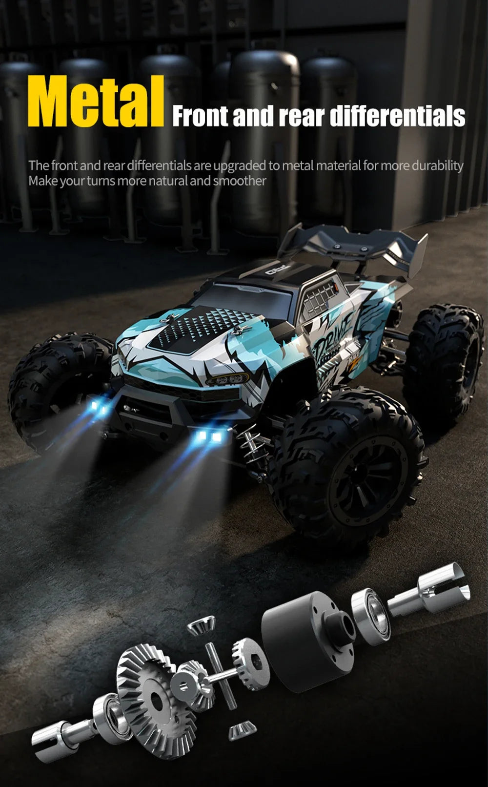 RC Car 1:16 70KM/H or 25KM/H Car Toys LED Headlight Shock-Absorbing Long Endurance With Adapt To All-Terrain 4WD Toys