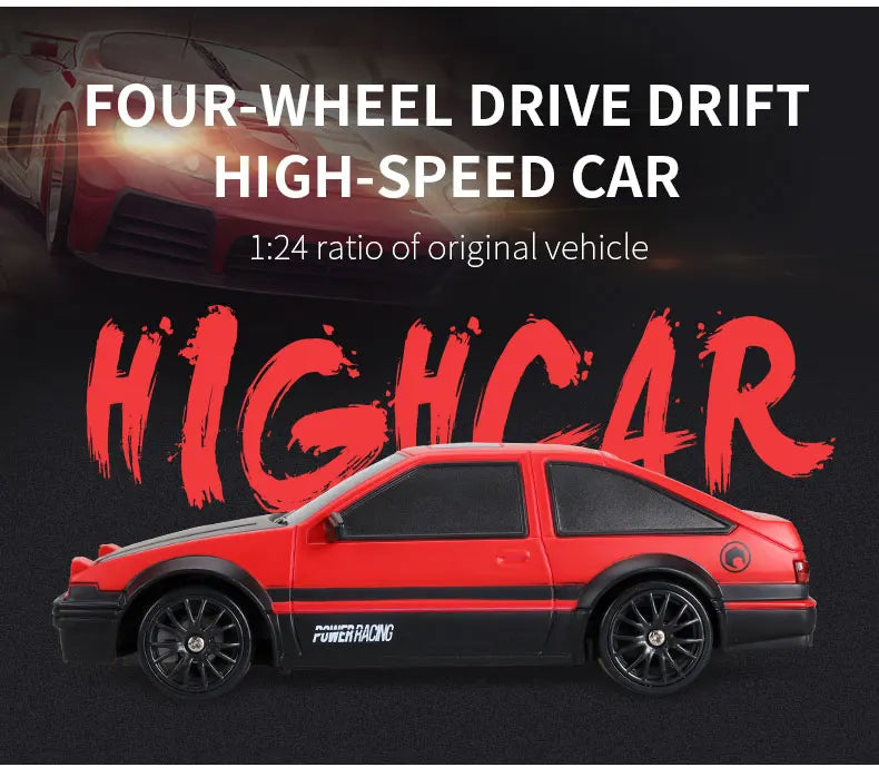 2.4G Drift Rc Car 4WD RC Drift Car Toy Remote Control GTR Model AE86 Vehicle Car RC Racing Car Toy for  Christmas Gifts