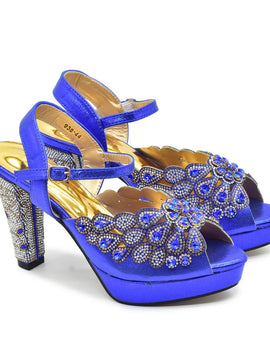 New Arrival Women's Wedding Pumps Decorated with Rhinestone Fashion Design for Nigeria Wedding Party Ladies Shoes Elegant Pumps