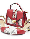 Latest Design Matching Nigerian Party Shoes and Bags for Ladies Patent Leather Shoes for Women Sandals African Bag and Shoe Sets