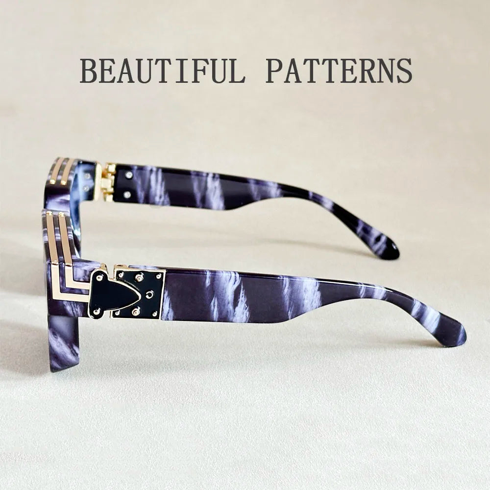 Retro Square Millionaire Sunglasses With UV400 Protection