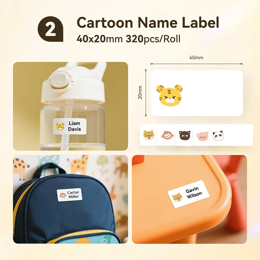 B1 Portable Thermal Label Printer 2 Inch, Bluetooth Mini Sticker Maker, Wireless Inkless Label Printer for Smartphone & PC