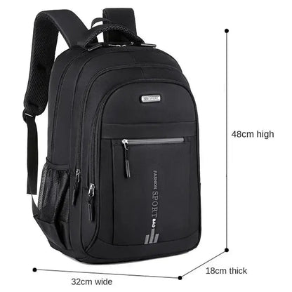 Backpack Oxford Cloth Backpack High Capacity Junior High School Student Schoolbag Men's Travel Backpack