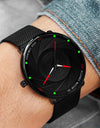 Minimalist Men's Fashion Watches Ultra Thin Stainless Steel Mesh Belt Quartz Wrist Watch Men Casual Leather Clock