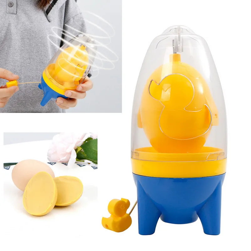 Egg Scrambler Egg Yolk Shaker Gadget Manual Mixing Golden Whisk Eggs Spin Maker Puller Cooking Baking Tools Kitchen Accessories