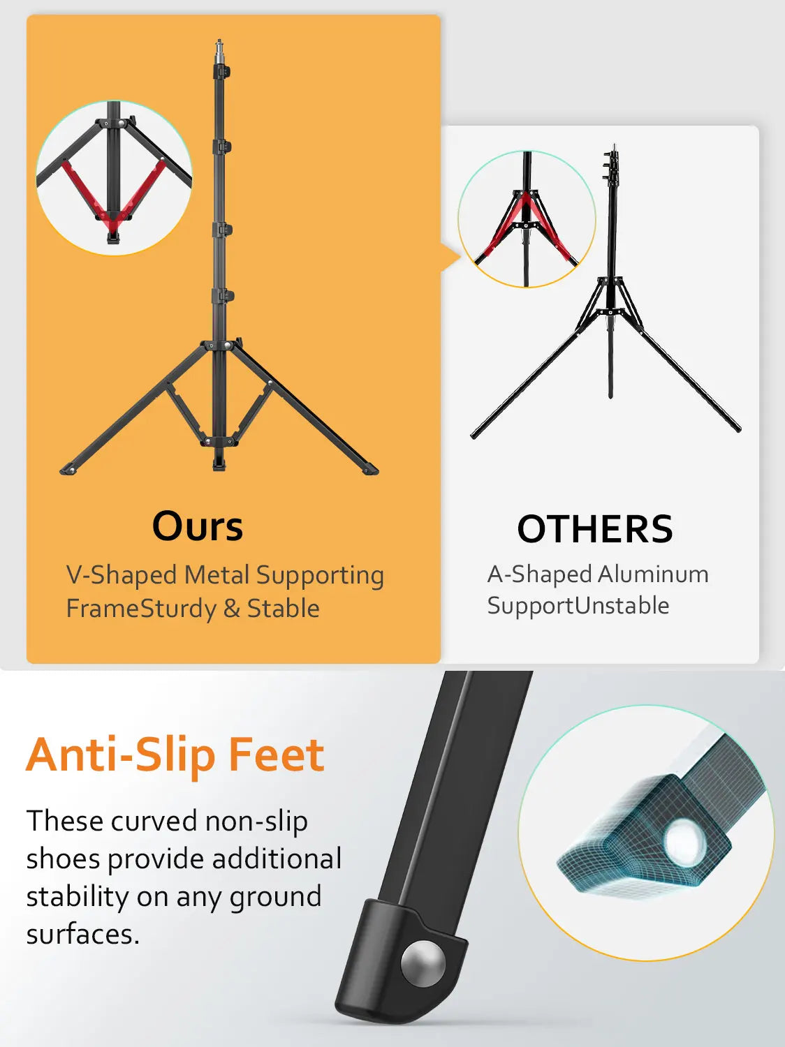 1.7m Complete Camera Tripod for Smartphone Camera Gimbal Stabilizer with 0.44m~1.7m Aluminum Lighting Bracket (T20) photo shoot