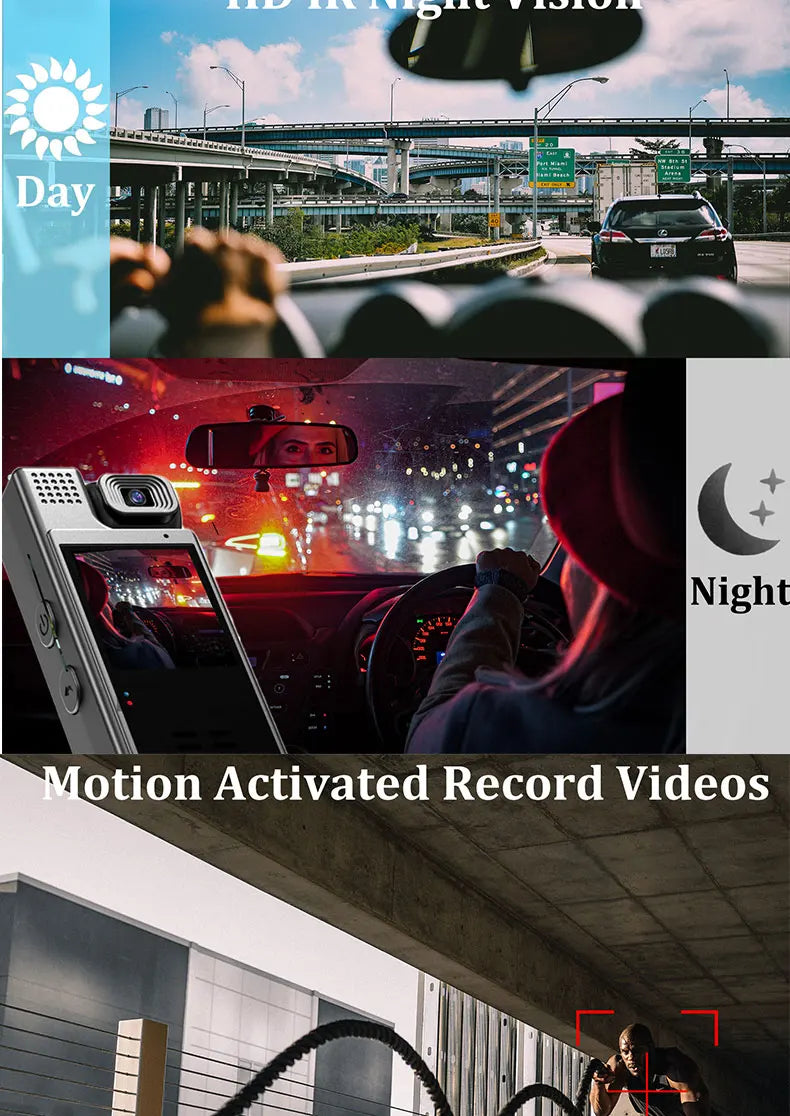 1.3inch Screen 1080P Sports HD Mini Camera Portable Digital Video Recorder BodyCam Infrared Night Vision Police Camcorder