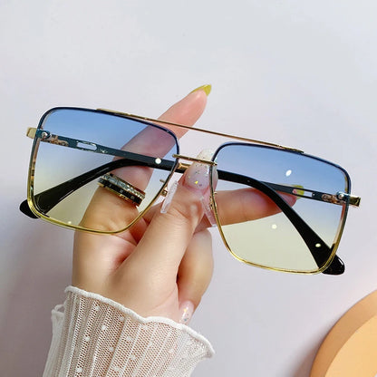 Sunglasses Women Square Fashion Glasses Rimless Shades