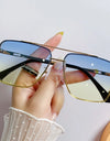 Sunglasses Women Square Fashion Glasses Rimless Shades