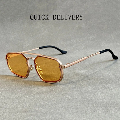 heavy metal Steampunk Sunglasses For Men New Retro Punk Fashion Glasses