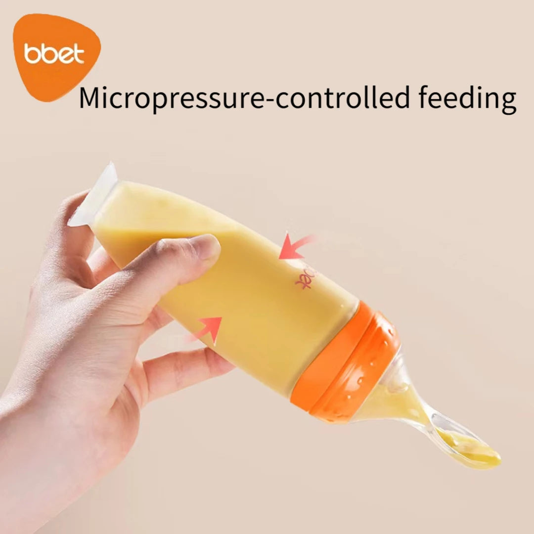 Silicone Squeezing Bottle, Newborn Baby Training, Rice Spoon, Infant Cereal Food Supplement Feeder, Dishwasher Safe