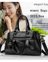 Crossbody Bag Soft Leather Handbag Shoulder Bag Luxury Large Capacity Casual Tote