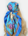 Retro Women Silk Scarf Bandanna Fashion Bohemian Pattern Square Hijab Lady Wrap Headband foulard muffler