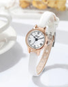Classic Simple Women Watch Roman Numeral Dial Luxury Rose Gold Watch Case Office Lady Slender Wrist watch