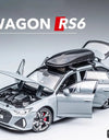 1:32 Scale RS6 RS7 Car Model Toy Alloy Diecast Doors Opened Simulation Sound Light Pull Back Vehicle Models Ornaments Boys Gifts