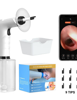 500ML Electric Visual Ear Canal Washer Tool 4 Speed Pressure Mode Earwax Removal Irrigation Kits Ear Cleaner