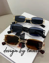 Sunglasses Fashion Rectangle Mens Womens Steampunk Sunglasses UV400 Outdoor Riding Fishing Party Glasses