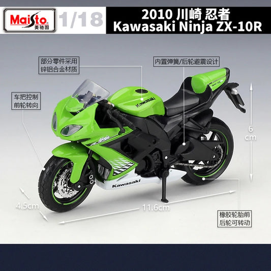 1 18 Scale Kawasaki Ninja ZX10R Diecast Motorcycle Model