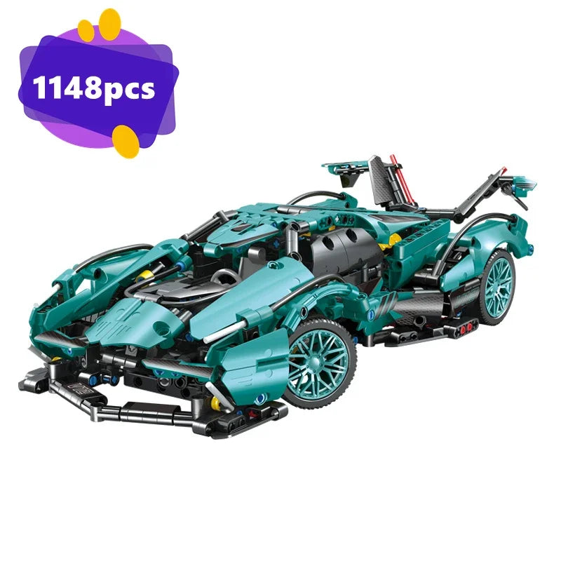 1148Pcs Building Block V12 Super Car Technical Blocks Brick Motor Power Drive Radio RC Car Technic vehicles Puzzle Toys  Adul