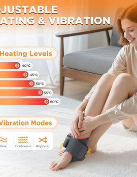 Electric Ankle Brace with Adjustable Hot Compress Vibration Massage Ankle Guard Band Carpal Tunnel Foot Protection Support Tool