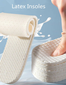 1Pair Latex Insoles Soft Plantar Fasciitis Insole for Feet Sports Comfort Non Slip Shoe Pads Breathable Deodorising Shoes Sole