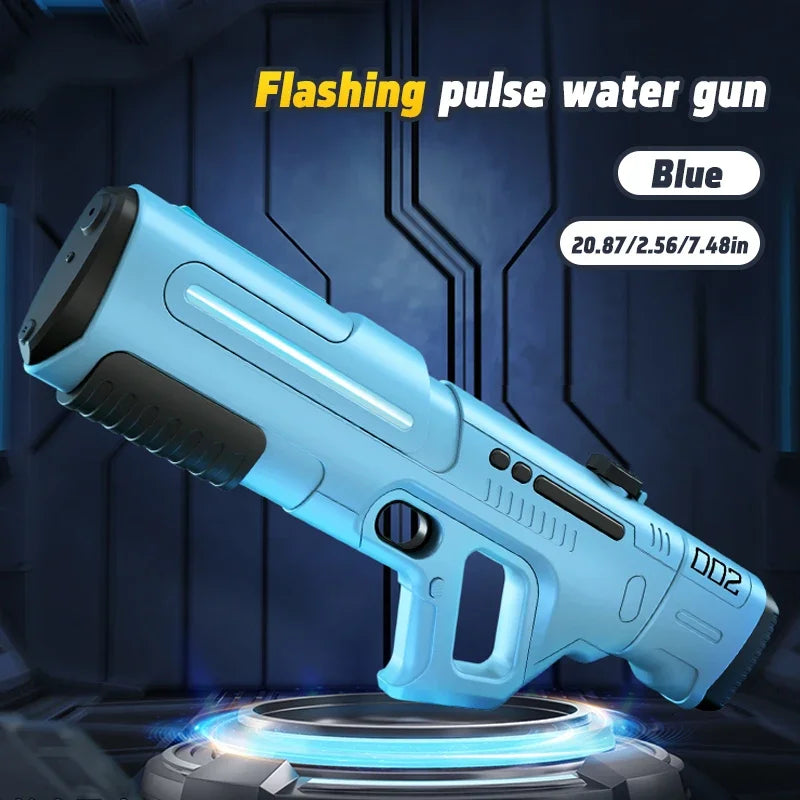 Pulse Continuous Firing Electric Water Gun Powerful Large Capacity Automatic Water Absorption Water Blaster