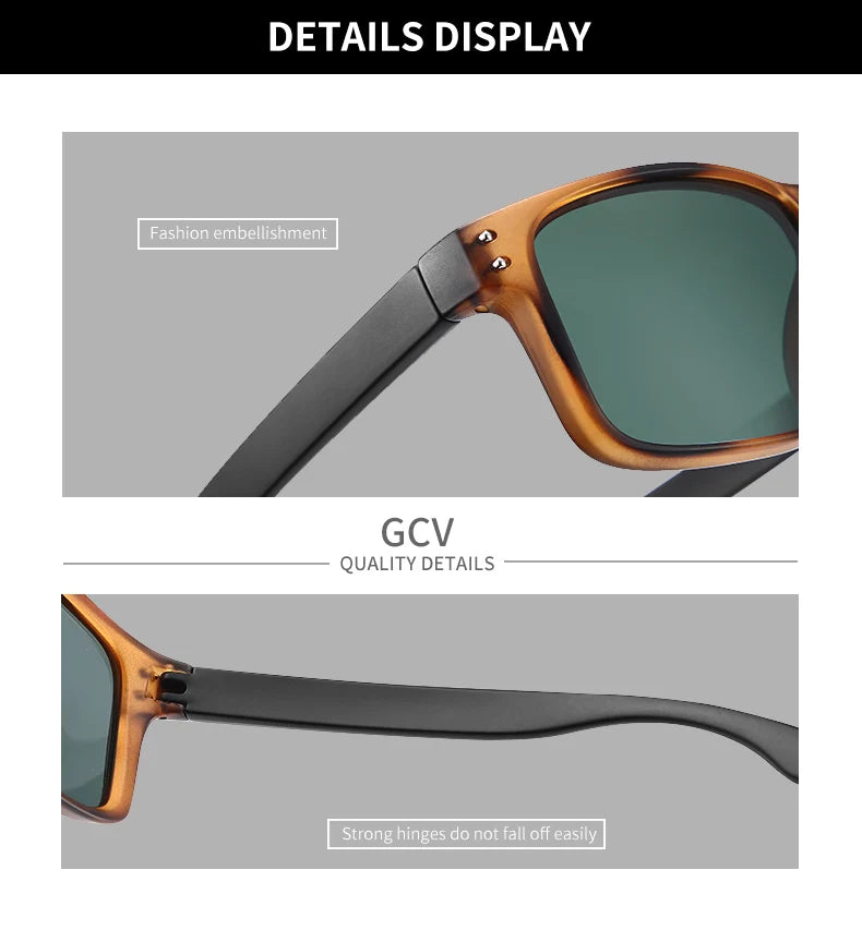 Retro Wrap Photochromic Polarized UV400 Sunglasses for Men Women Casual Fashion Eyewear