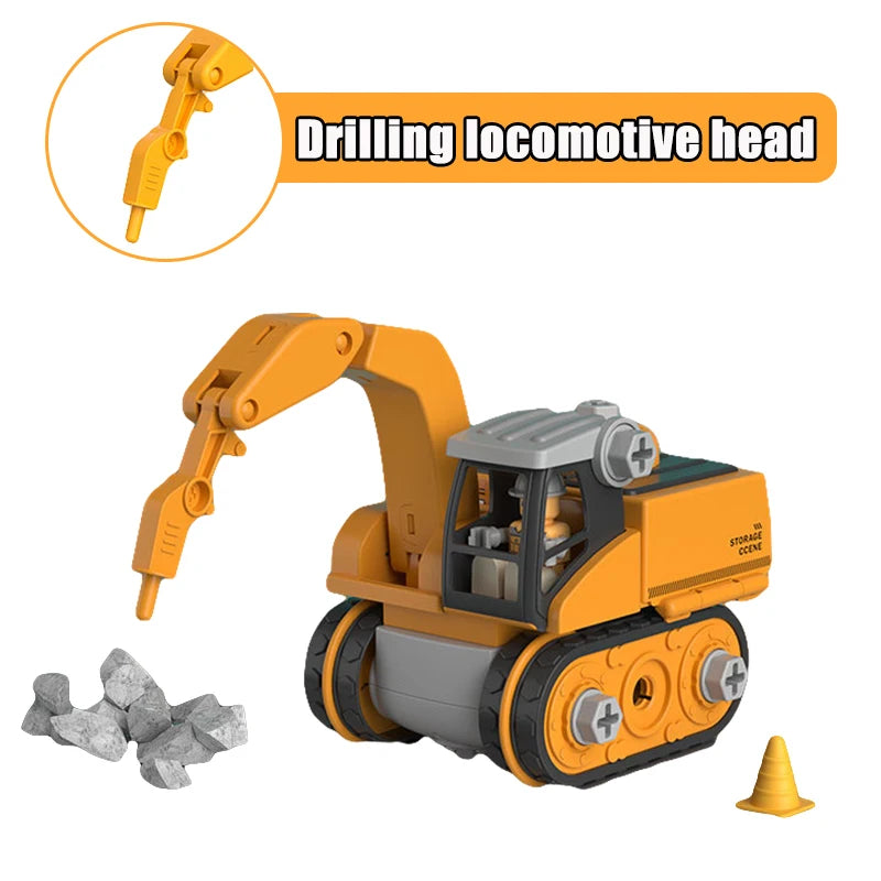 Screw Toy Nut Disassembly Deformed Blocks Engineer Truck Excavator Building Education Construction Set Kids Plastic Boy Toy Gift