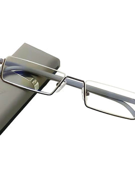 Metal Blue Light Glasses Men Gray Half Frame Glasses For Farsightness TR90 Eyewear Magnifying lenses sight plus