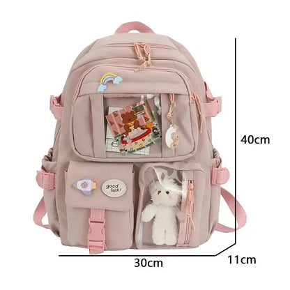 Carton Cute Girl Backpack Classic Nylon Women School Bag Laptop Bag Backpack Large Capacity Travel Backpack