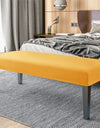 Velvet Long Bench Cover Stretch Soft Piano Stool Covers Rectangle Elastic Chair Cover All-inclusive for Dining Room Bedroom