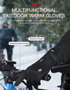 Winter Cycling Gloves Windproof Warm Fluff Touchscreen Gloves Outdoor Sports Running Hiking Motorcycle Gloves Men