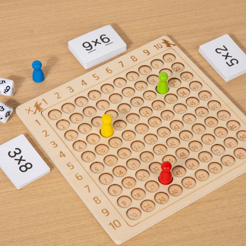Wooden Multiplication Board Math Learning Game